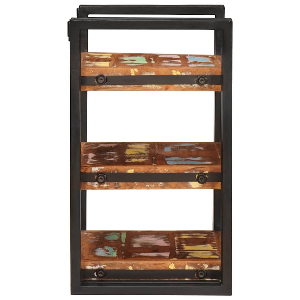 Noptieră Maro și negru 38 x 33 x 58 cm Lemn Solid Recuperat GartenMobel Dekor