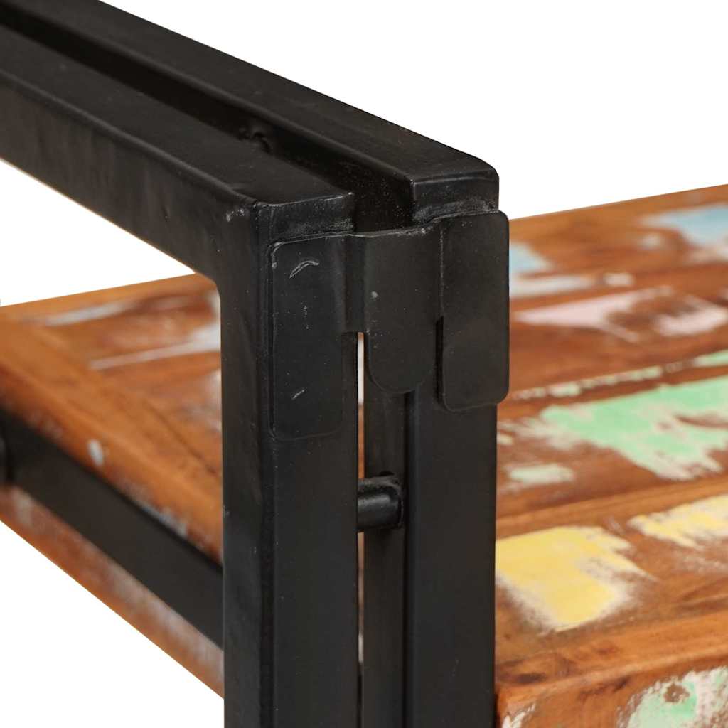 Noptieră Maro și negru 38 x 33 x 58 cm Lemn Solid Recuperat GartenMobel Dekor