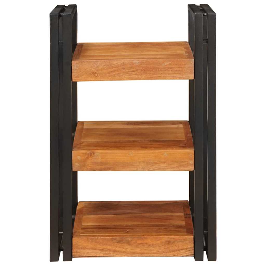 Noptieră Maro și negru 38 x 33 x 58 cm Lemn Solid de Acacia GartenMobel Dekor