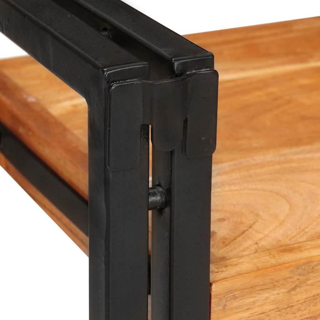 Noptieră Maro și negru 38 x 33 x 58 cm Lemn Solid de Acacia GartenMobel Dekor