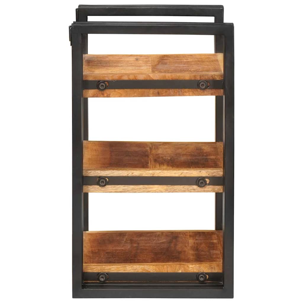 Noptieră Maro și negru 38 x 33 x 58 cm Lemn de mango solid GartenMobel Dekor