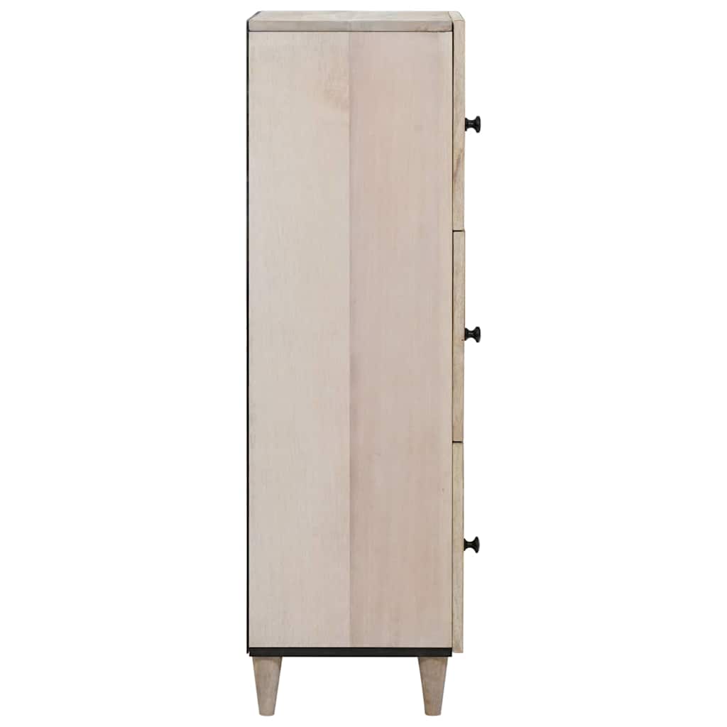 Bufet cu raft cu ușă Alb 40 x 33 x 110 cm Lemn masiv de mango GartenMobel Dekor