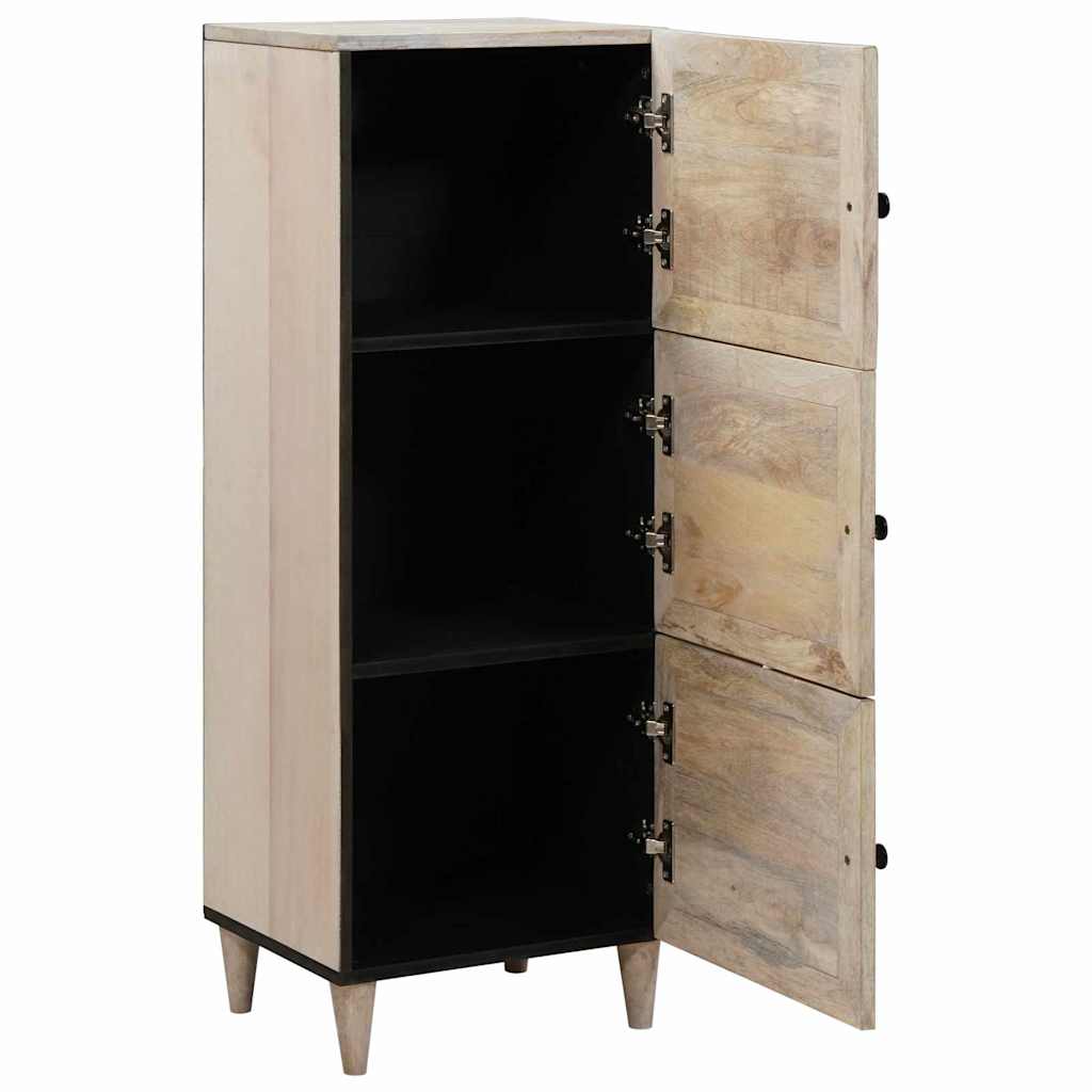 Bufet cu raft cu ușă Alb 40 x 33 x 110 cm Lemn masiv de mango GartenMobel Dekor