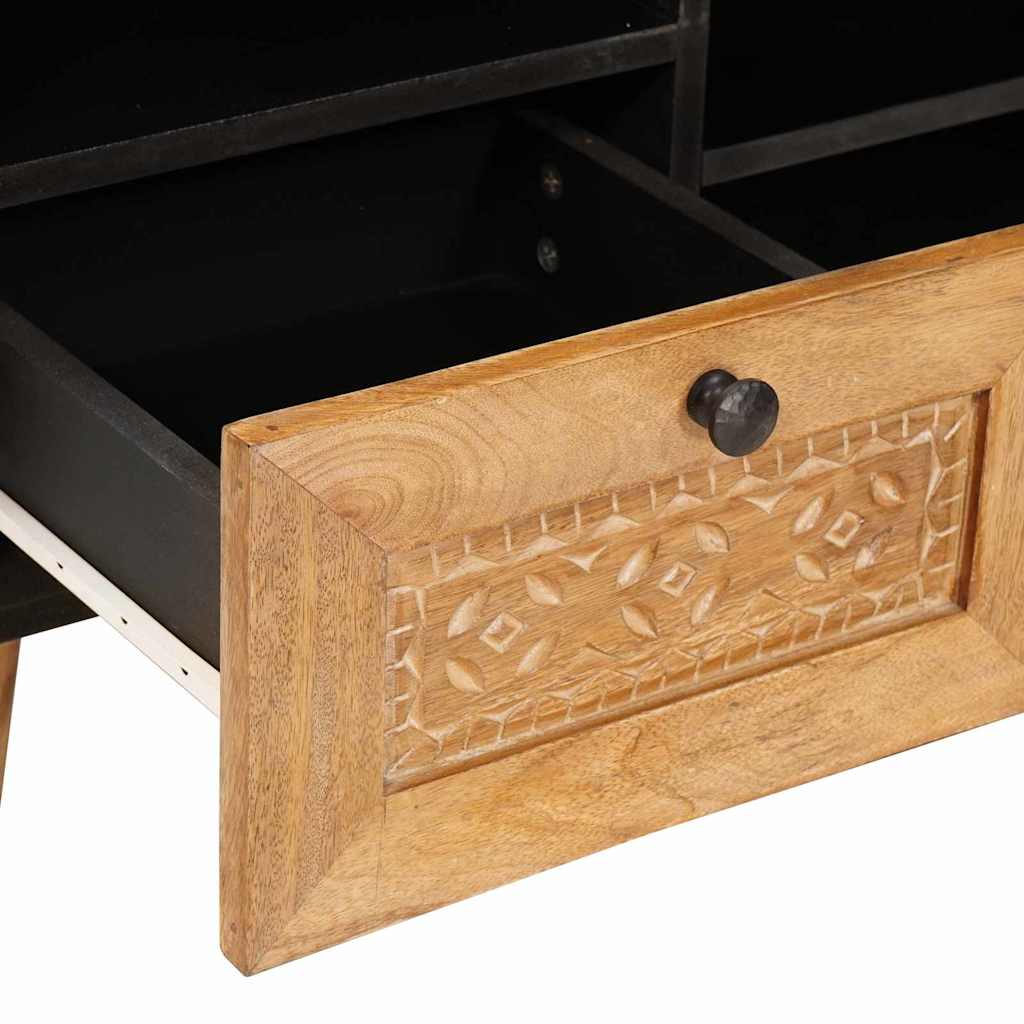 Cabinet TV Maro deschis 100 x 33 x 46 cm Lemn masiv de mango GartenMobel Dekor