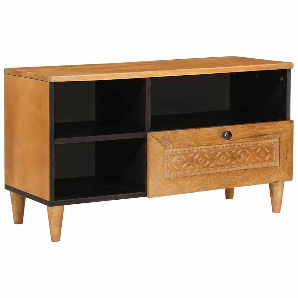 Cabinet TV Maro deschis 80 x 33 x 46 cm Lemn masiv de mango GartenMobel Dekor