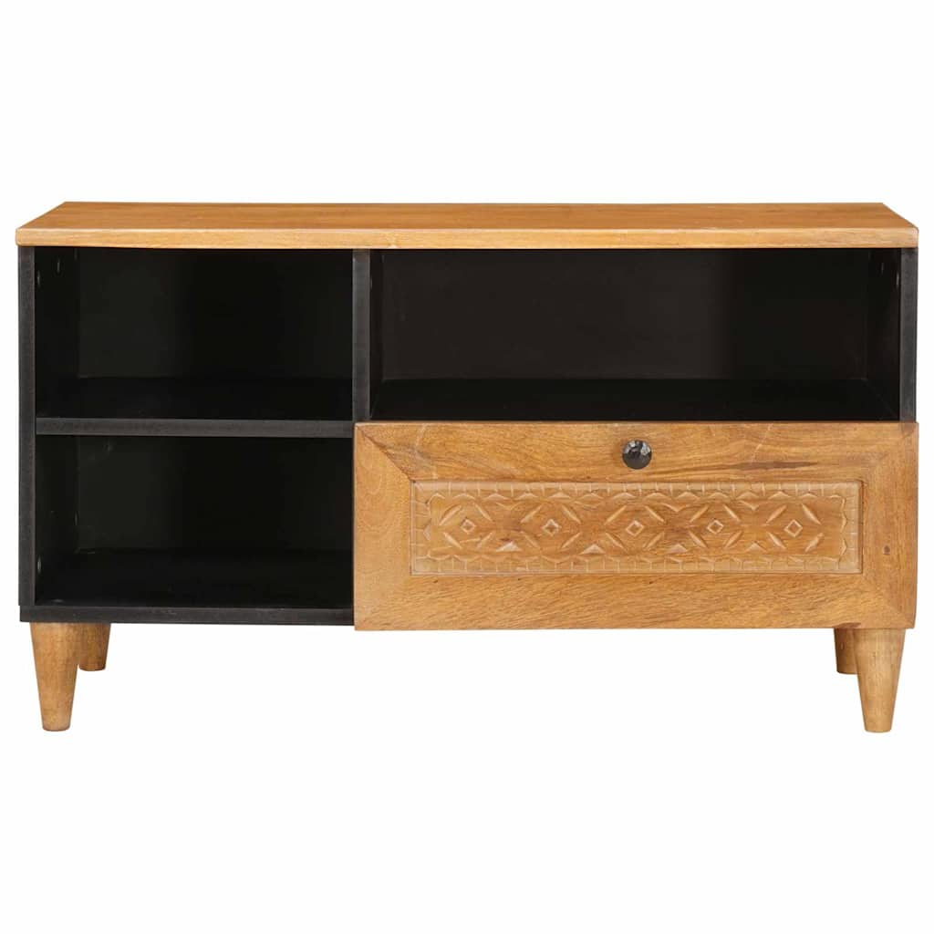 Cabinet TV Maro deschis 80 x 33 x 46 cm Lemn masiv de mango GartenMobel Dekor