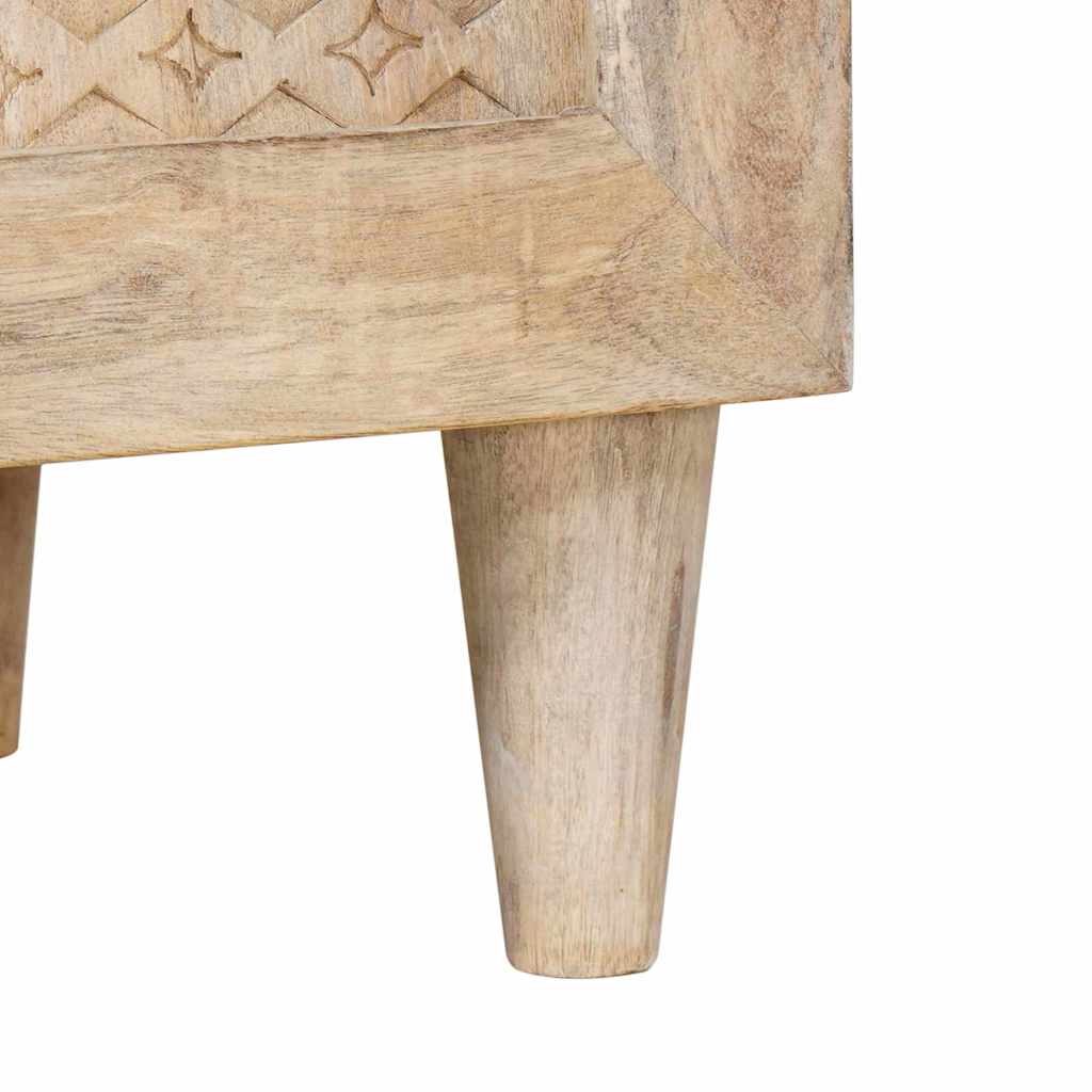 Cabinet TV cu raft Alb 105 x 33 x 46 cm Lemn masiv de mango GartenMobel Dekor