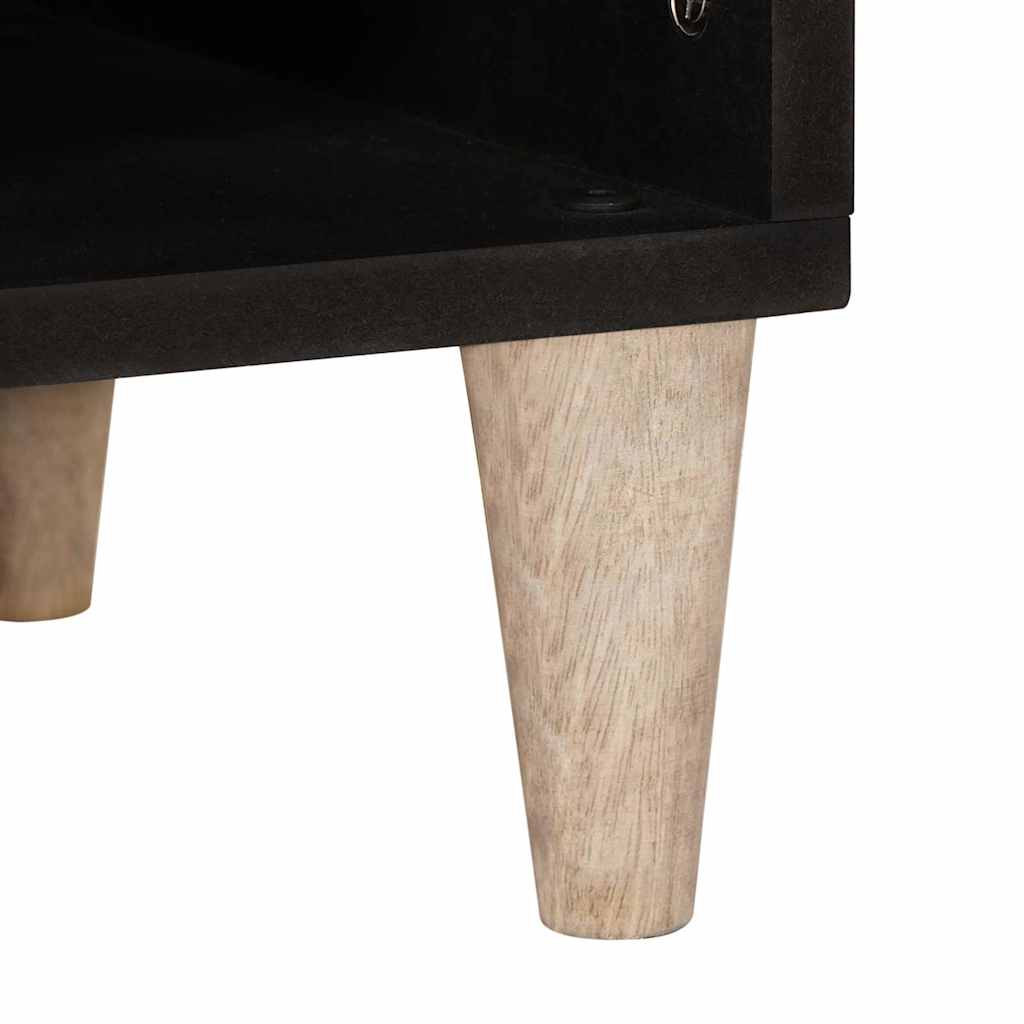 Cabinet TV cu sertar Alb 105 x 33 x 46 cm Lemn masiv de mango GartenMobel Dekor