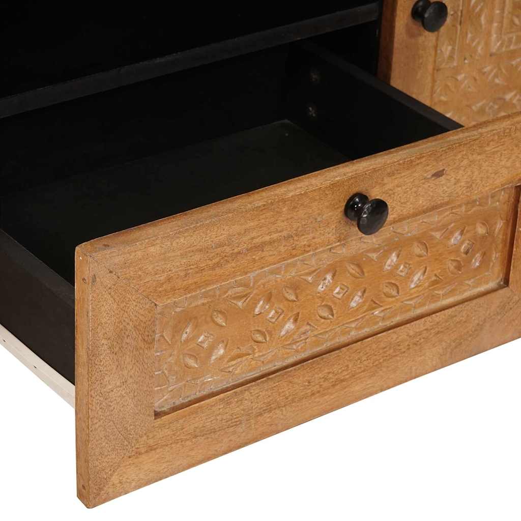 Cabinet TV cu sertar cu raft Maro deschis Lemn masiv de mango GartenMobel Dekor