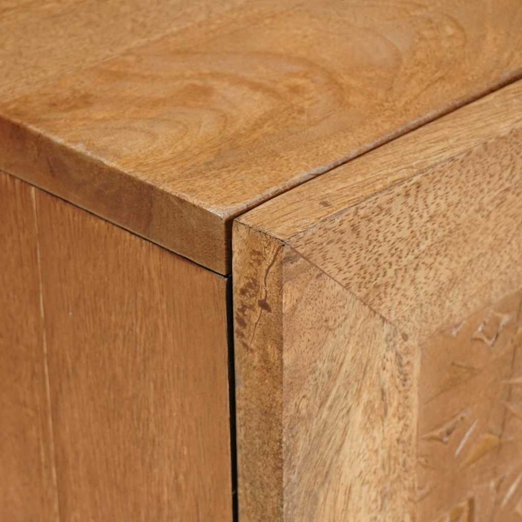 Cabinet TV cu sertar cu raft Maro deschis Lemn masiv de mango GartenMobel Dekor