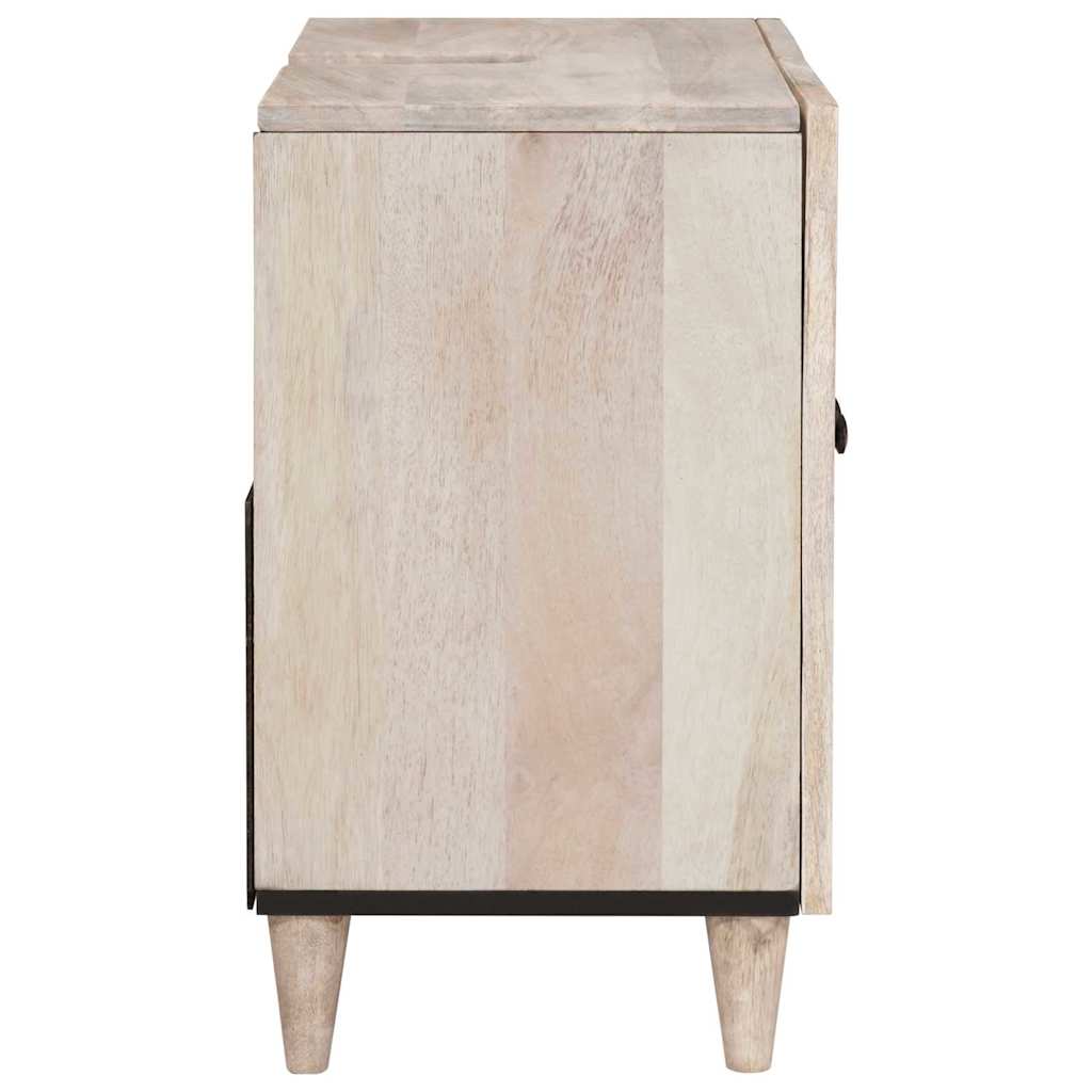Dulap de Baie Pe perete Alb 62 x 33 x 58 cm Lemn solid de mango GartenMobel Dekor