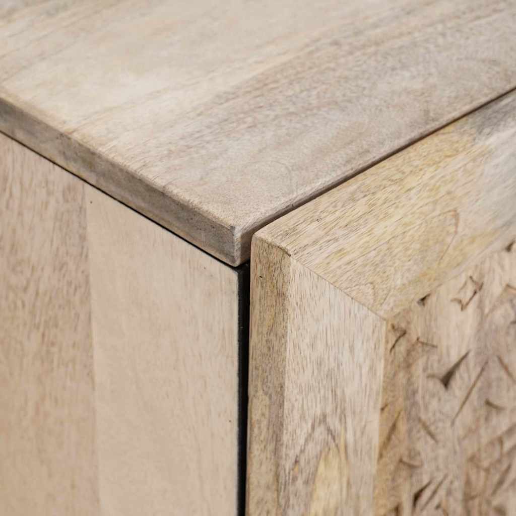 Dulap de Baie Pe perete Alb 62 x 33 x 58 cm Lemn solid de mango GartenMobel Dekor
