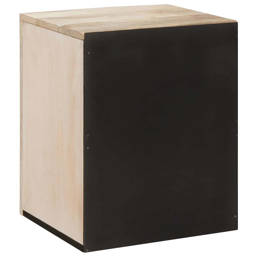 Dulap de Baie cu ușă Alb 38 x 33.5 x 160 cm Lemn solid de mango GartenMobel Dekor