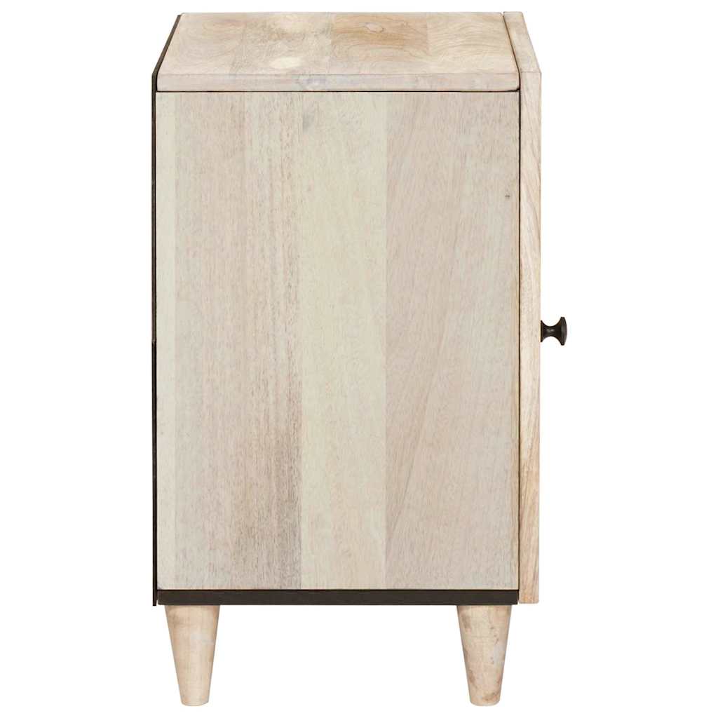 Dulap de Baie cu ușă Alb 38 x 33.5 x 160 cm Lemn solid de mango GartenMobel Dekor