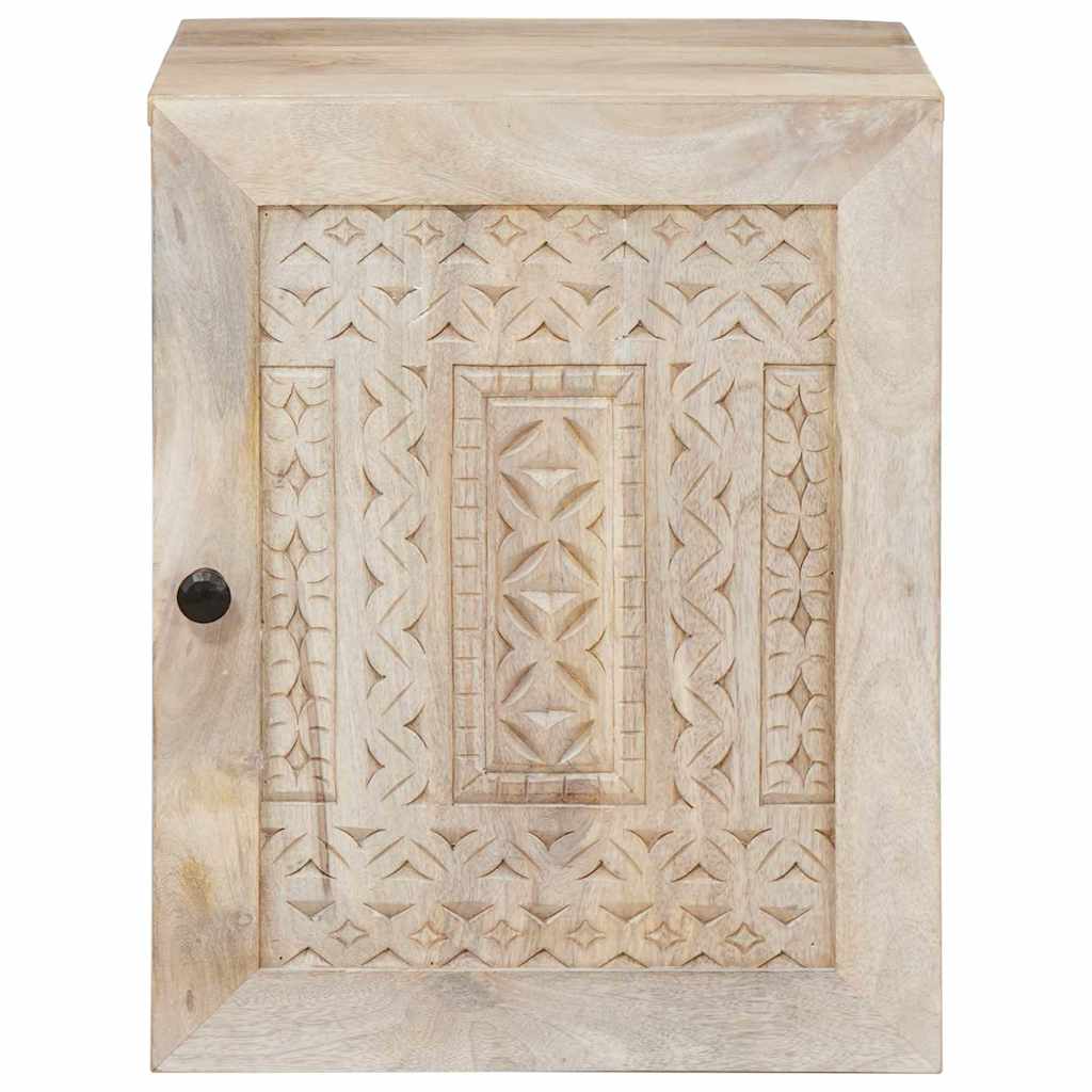 Dulap de Baie cu ușă Alb 38 x 33.5 x 160 cm Lemn solid de mango GartenMobel Dekor
