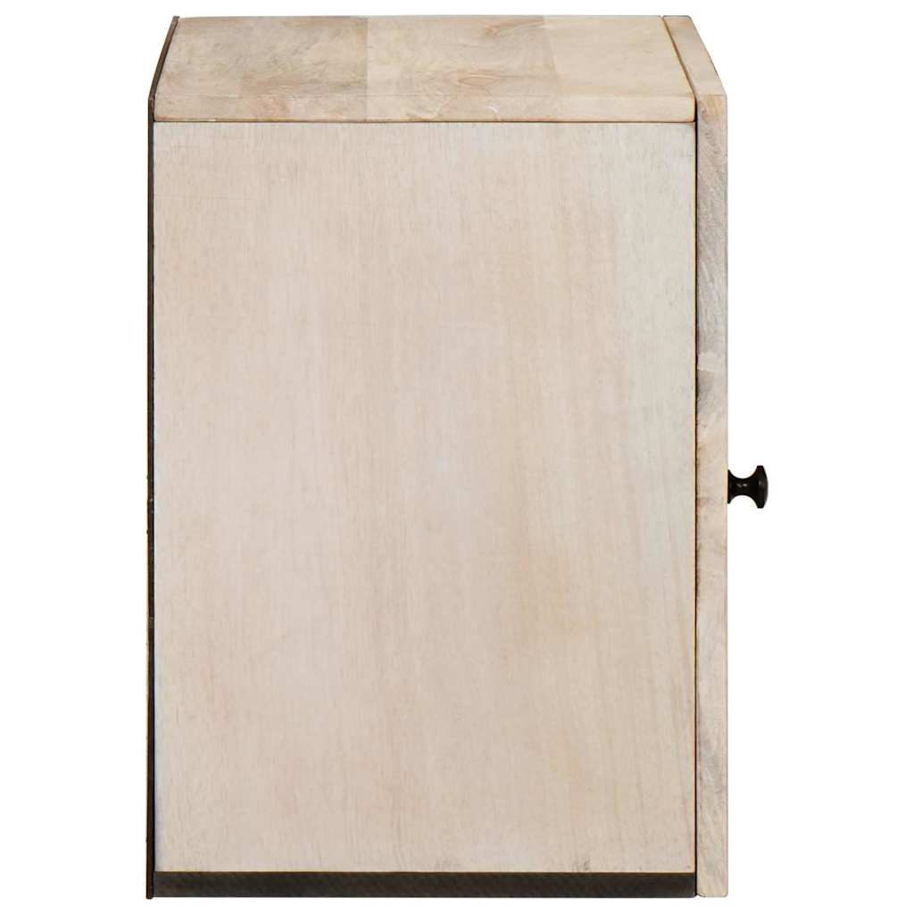 Dulap de Baie cu ușă Alb 38 x 33.5 x 160 cm Lemn solid de mango GartenMobel Dekor