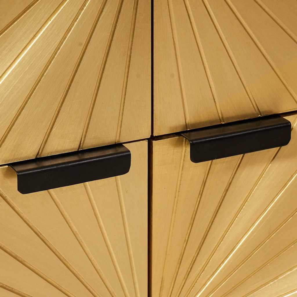 Dulap lateral cu depozitare Negru și Aur 60 x 33.5 x 75 cm GartenMobel Dekor