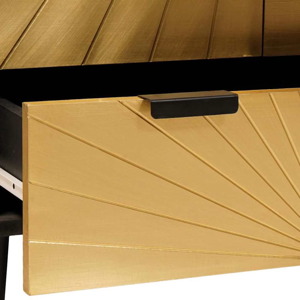 Dulap lateral cu sertar cu ușă Negru și Aur 60 x 33.5 x 100 cm GartenMobel Dekor