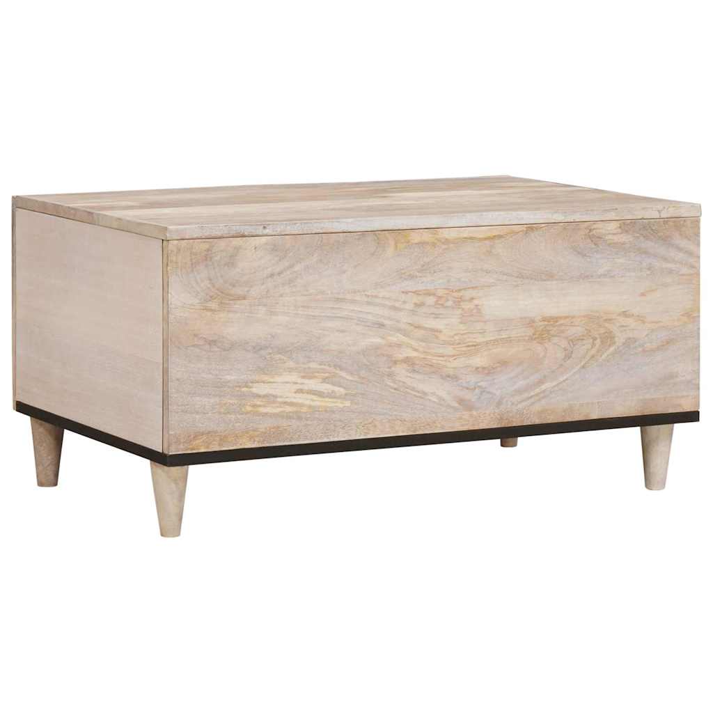 Masă de cafea cu ușă Bej 80 x 50 x 40 cm Lemn masiv de mango GartenMobel Dekor