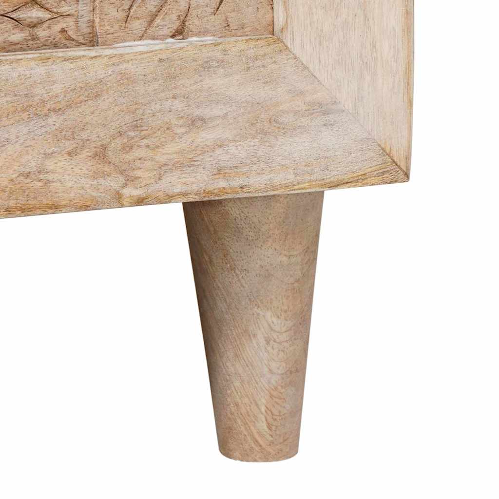 Masă de cafea cu ușă Bej 80 x 50 x 40 cm Lemn masiv de mango GartenMobel Dekor