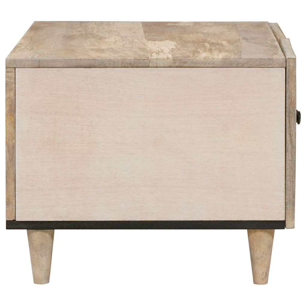 Masă de cafea cu ușă Bej 80 x 50 x 40 cm Lemn masiv de mango GartenMobel Dekor
