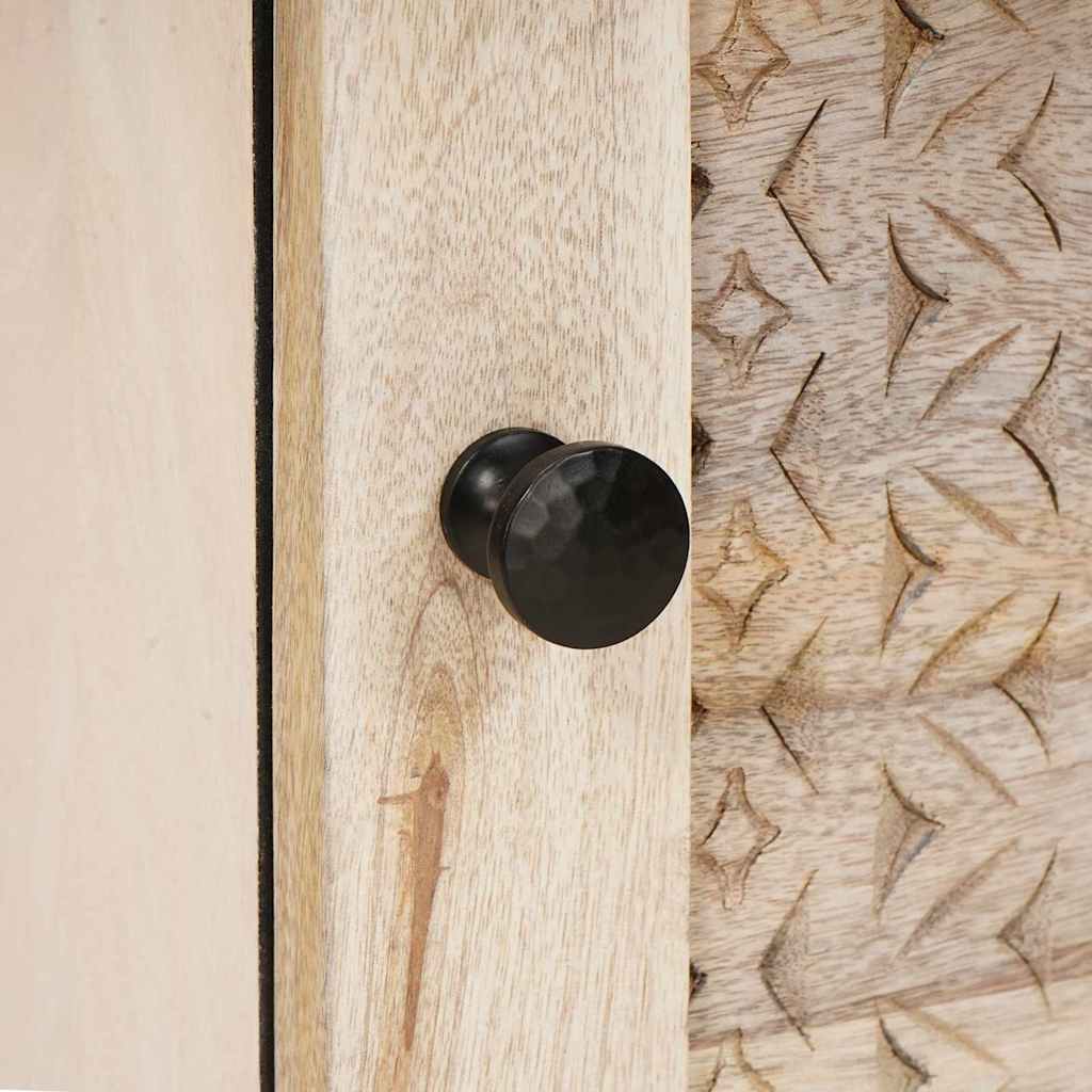 Noptieră 2 pcs Bej 40 x 33 x 46 cm Lemn masiv de mango GartenMobel Dekor