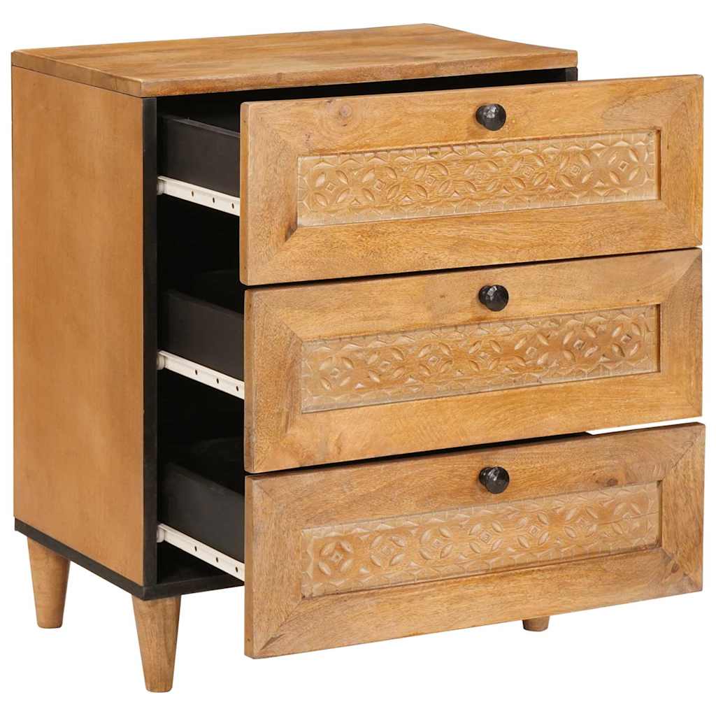 Noptieră Maro deschis 50 x 33 x 60 cm Lemn masiv de mango GartenMobel Dekor