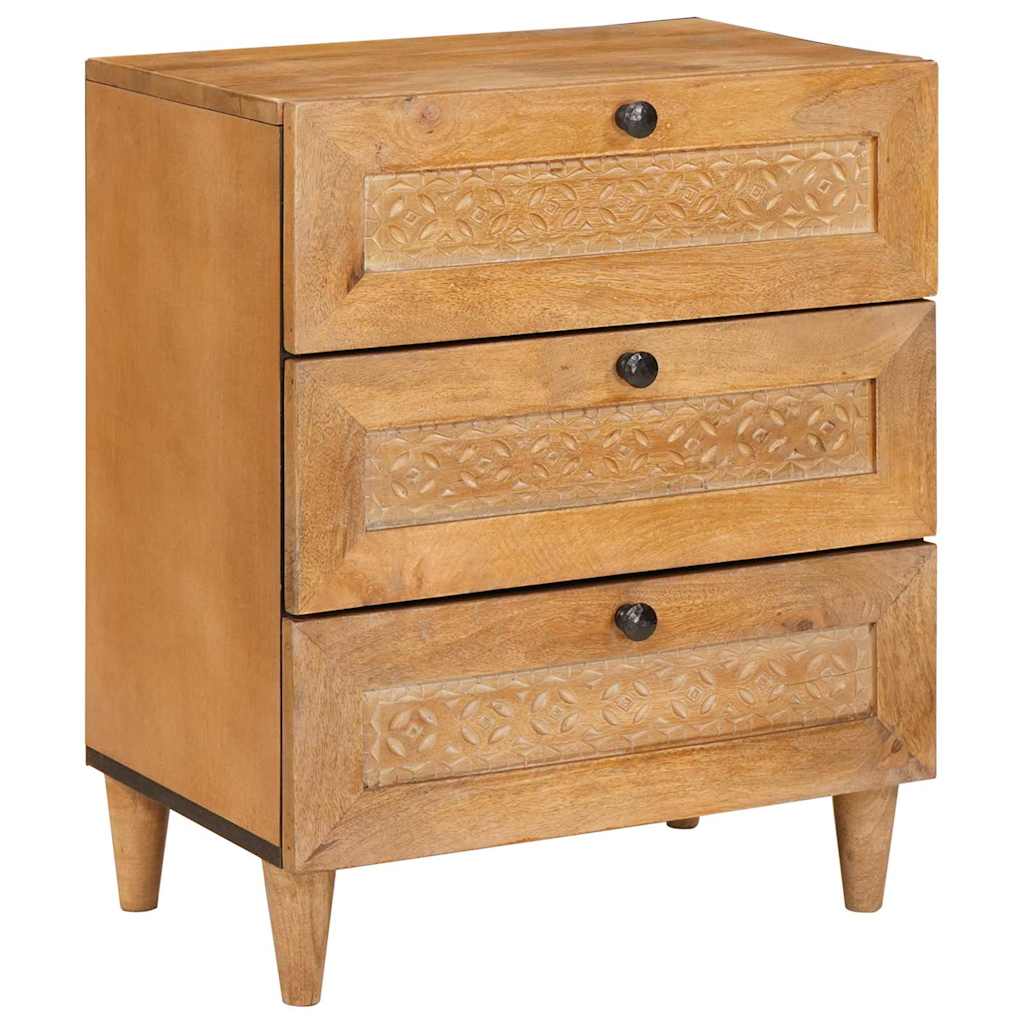 Noptieră Maro deschis 50 x 33 x 60 cm Lemn masiv de mango GartenMobel Dekor