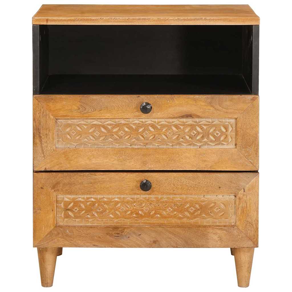 Noptieră Maro deschis 50 x 33 x 60 cm Lemn masiv de mango GartenMobel Dekor