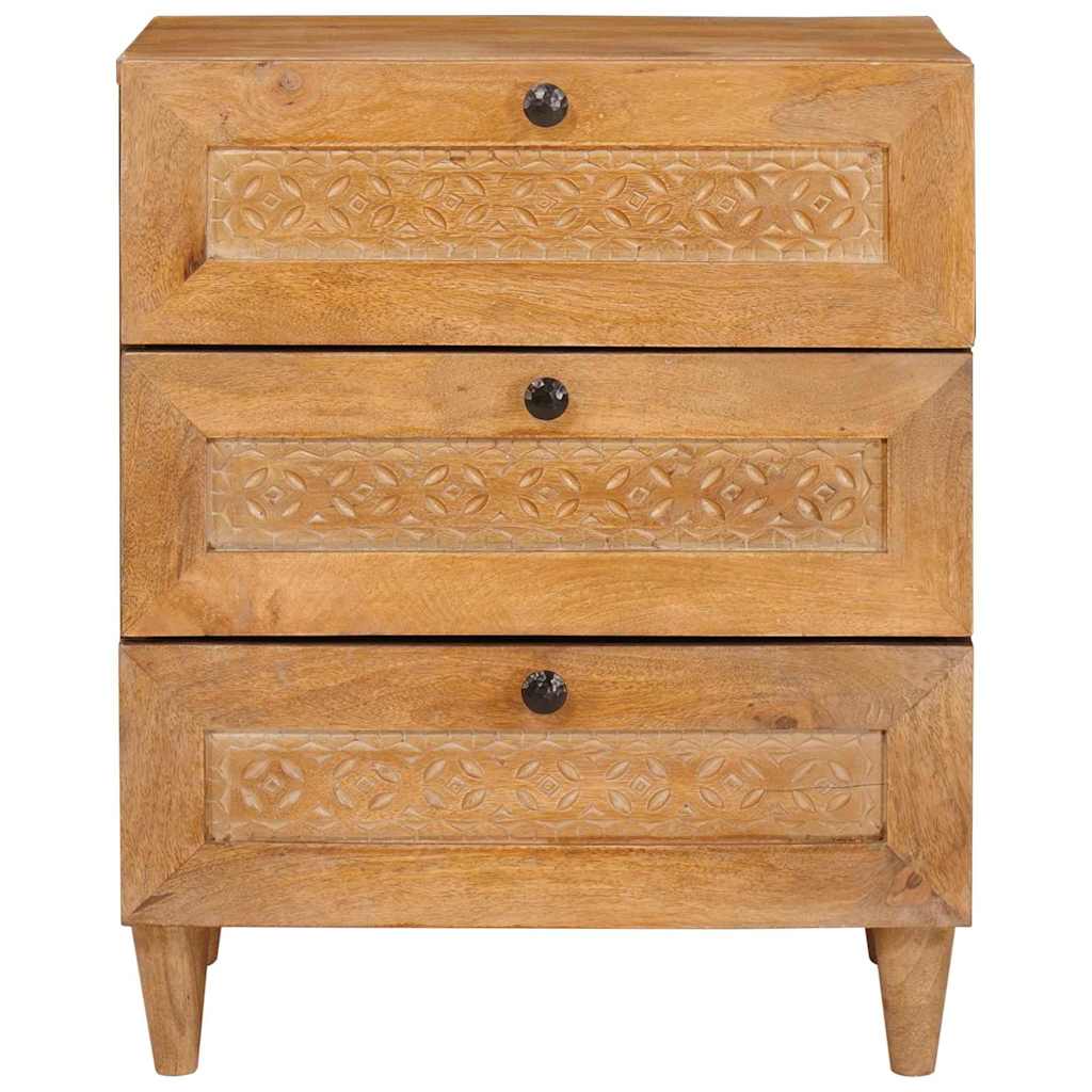 Noptieră Maro deschis 50 x 33 x 60 cm Lemn masiv de mango GartenMobel Dekor