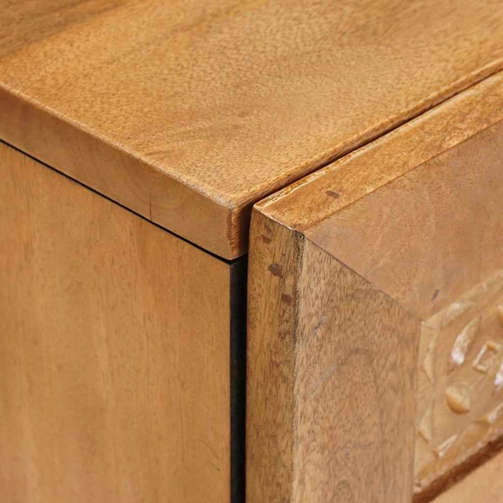 Noptieră Maro deschis 50 x 33 x 60 cm Lemn masiv de mango GartenMobel Dekor