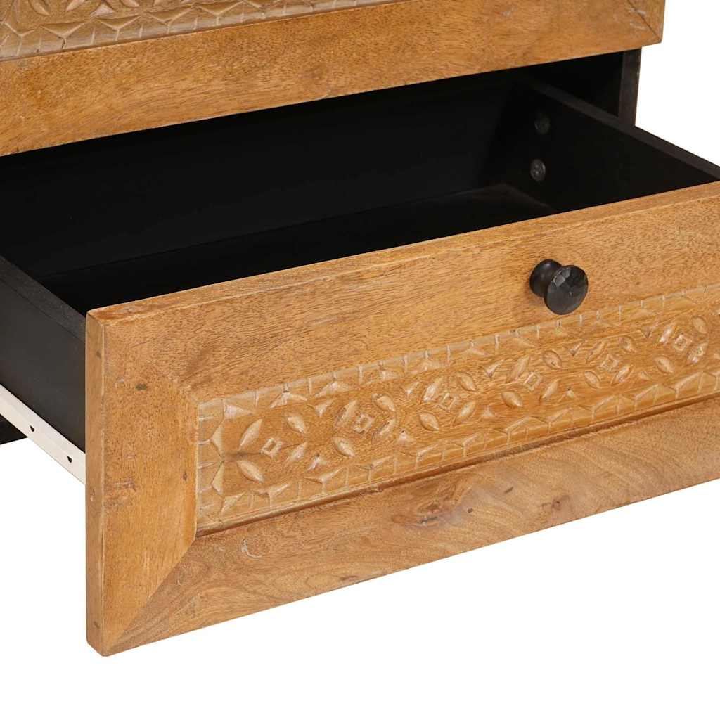 Noptieră Maro deschis 50 x 33 x 60 cm Lemn masiv de mango GartenMobel Dekor