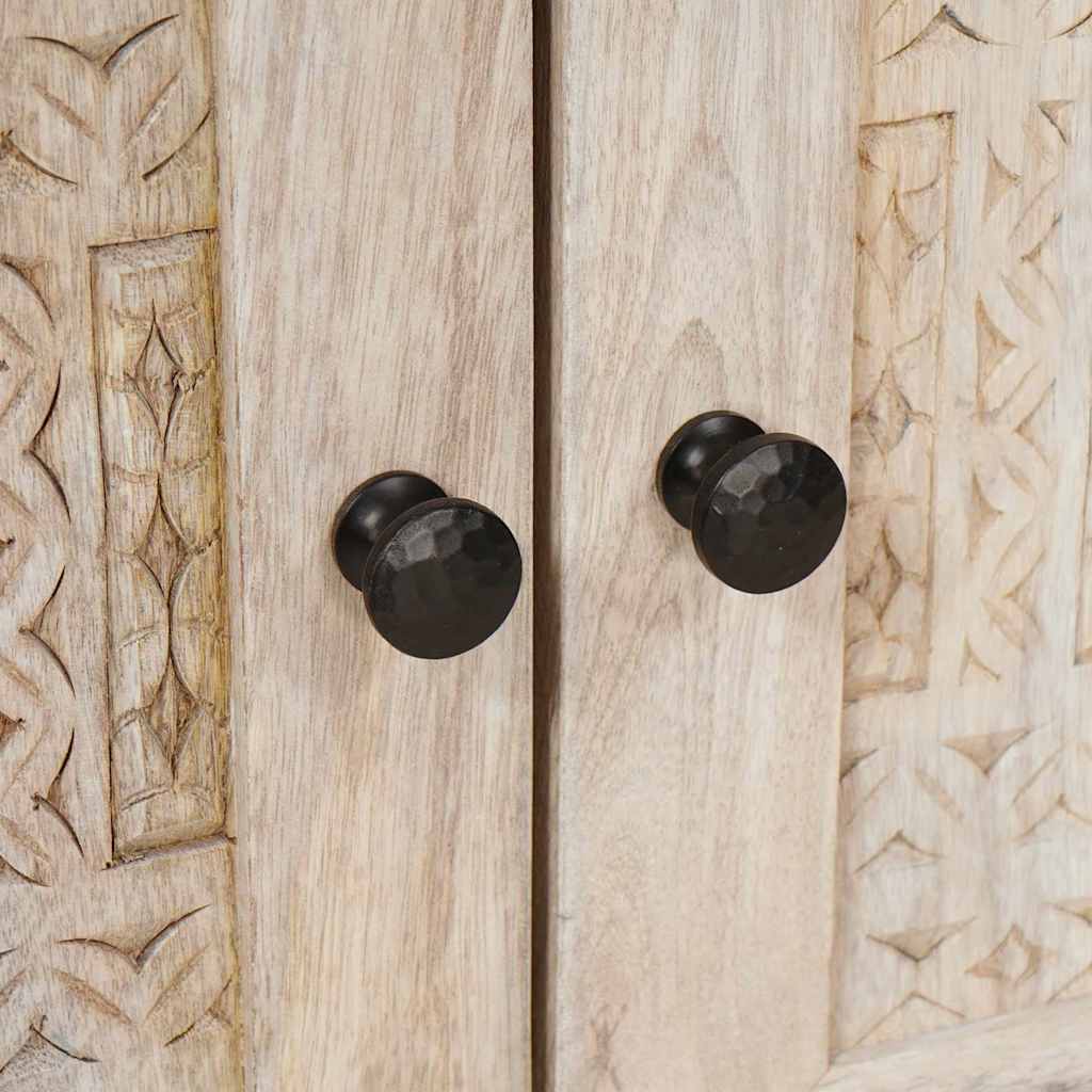 Noptieră cu sertar Bej 50 x 33 x 60 cm Lemn masiv de mango GartenMobel Dekor