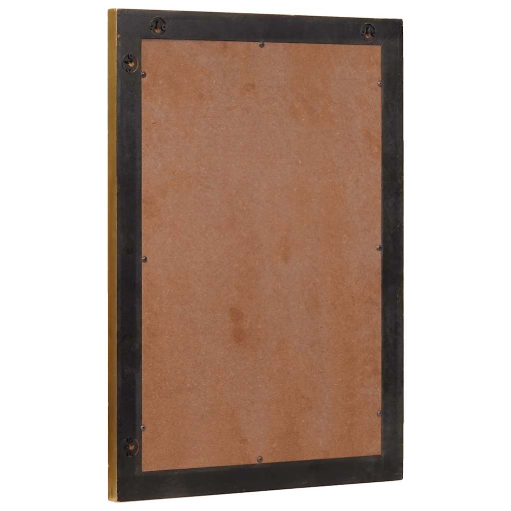 Oglindă pentru baie Pe perete Negru și Aur 50 x 2.5 x 70 cm GartenMobel Dekor
