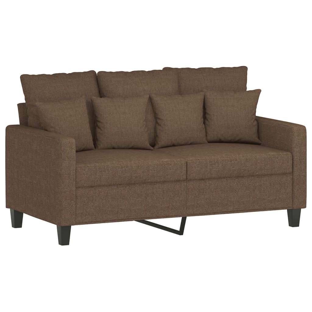 Set de canapele cu perne, 3 piese, maro, textil GartenMobel Dekor