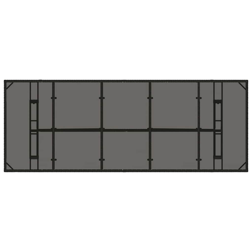 Set de masă pentru grădină 9 pcs Negru Rattan poli GartenMobel Dekor