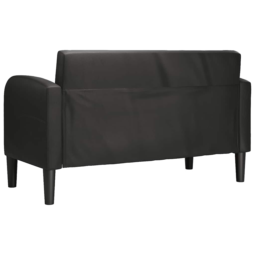 Canapea loveseat neagră 110 cm piele artificială GartenMobel Dekor