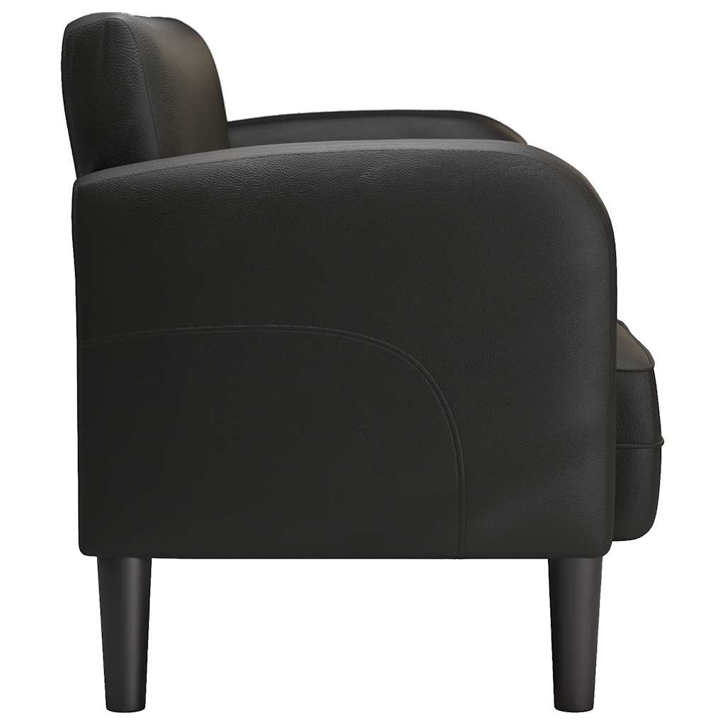 Canapea loveseat neagră 110 cm piele artificială GartenMobel Dekor