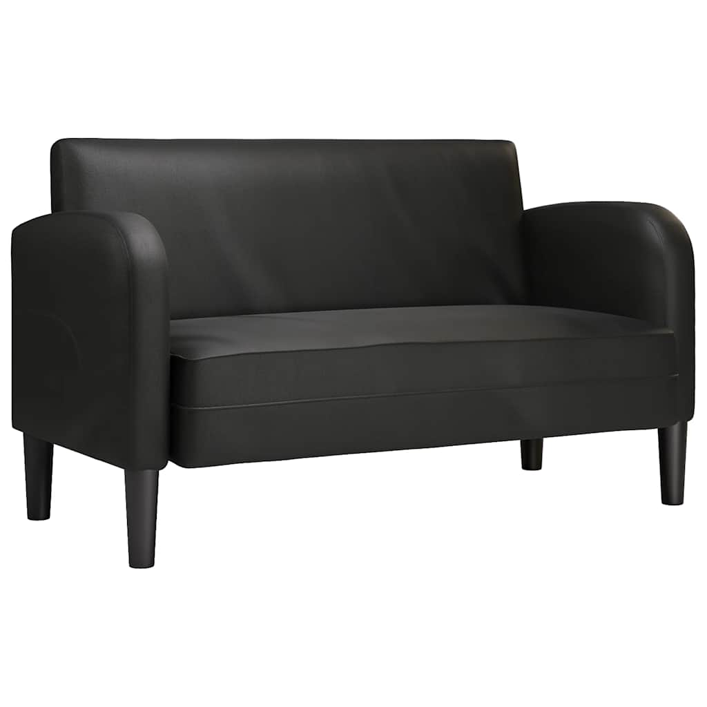 Canapea loveseat neagră 110 cm piele artificială GartenMobel Dekor
