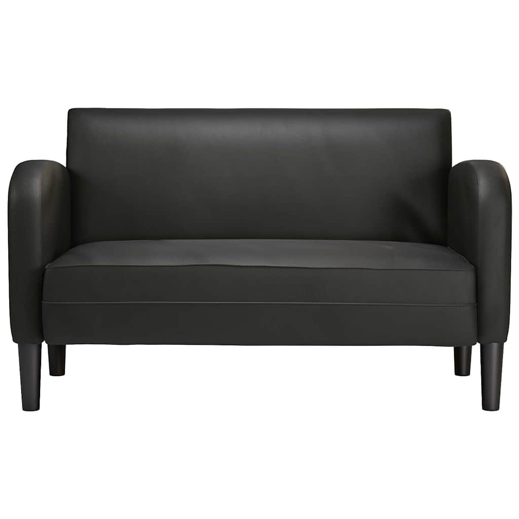 Canapea loveseat neagră 110 cm piele artificială GartenMobel Dekor