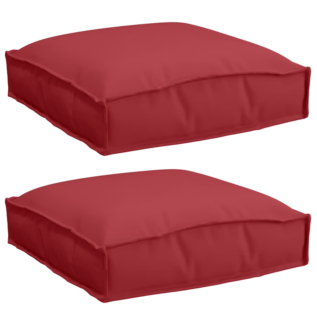 Pernă pentru șezut din paleți 2 pcs Roșu Vin 40 x 40 x 8 cm GartenMobel Dekor