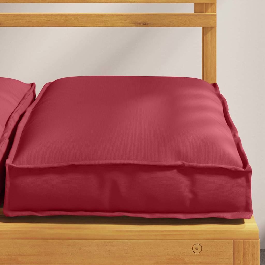 Pernă pentru șezut din paleți 2 pcs Roșu Vin 40 x 40 x 8 cm GartenMobel Dekor