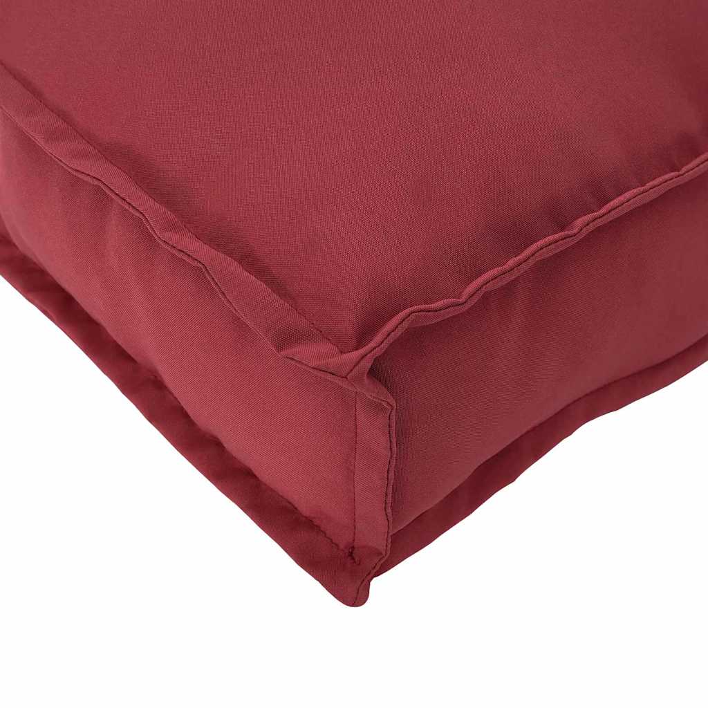 Pernă pentru șezut din paleți 2 pcs Roșu Vin 40 x 40 x 8 cm GartenMobel Dekor