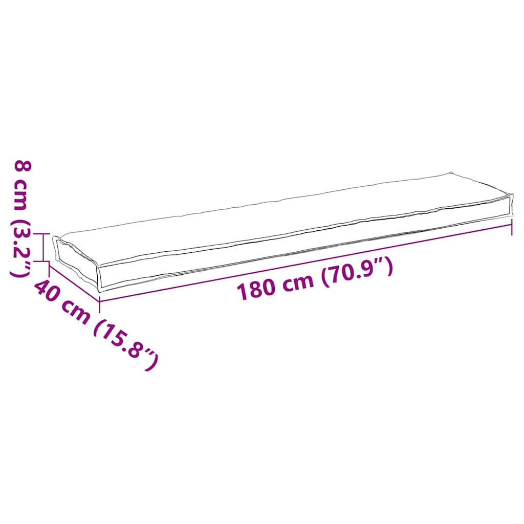 Perna pentru palet Crem 180 x 40 x 8 cm Tafeta Oxford GartenMobel Dekor