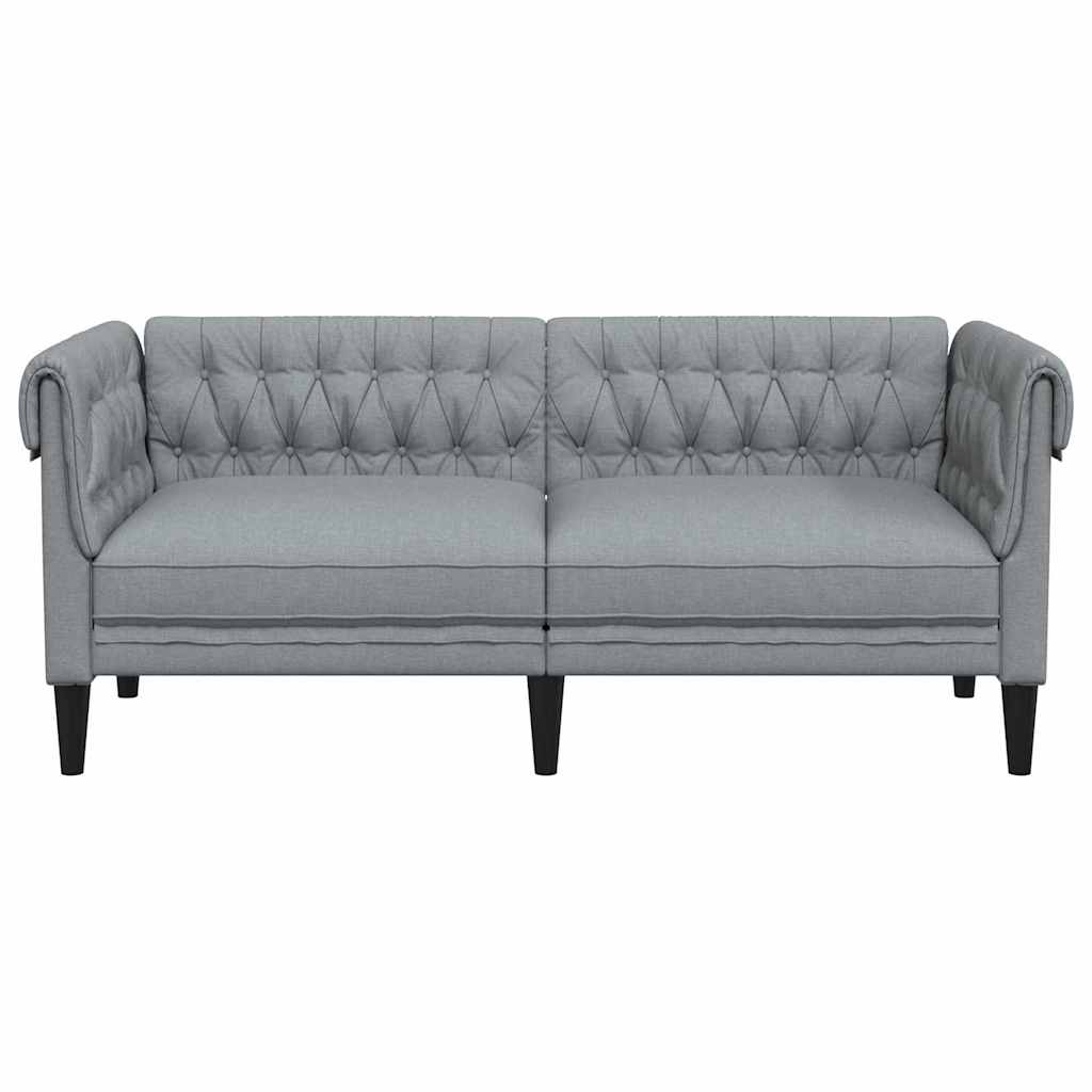 Canapea Chesterfield Argyle Gri deschis 182.5 x 74.5 x 74.5 cm GartenMobel Dekor