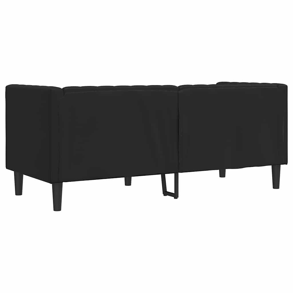 Canapea Chesterfield Argyle Negru 174 x 74.5 x 70.5 cm GartenMobel Dekor