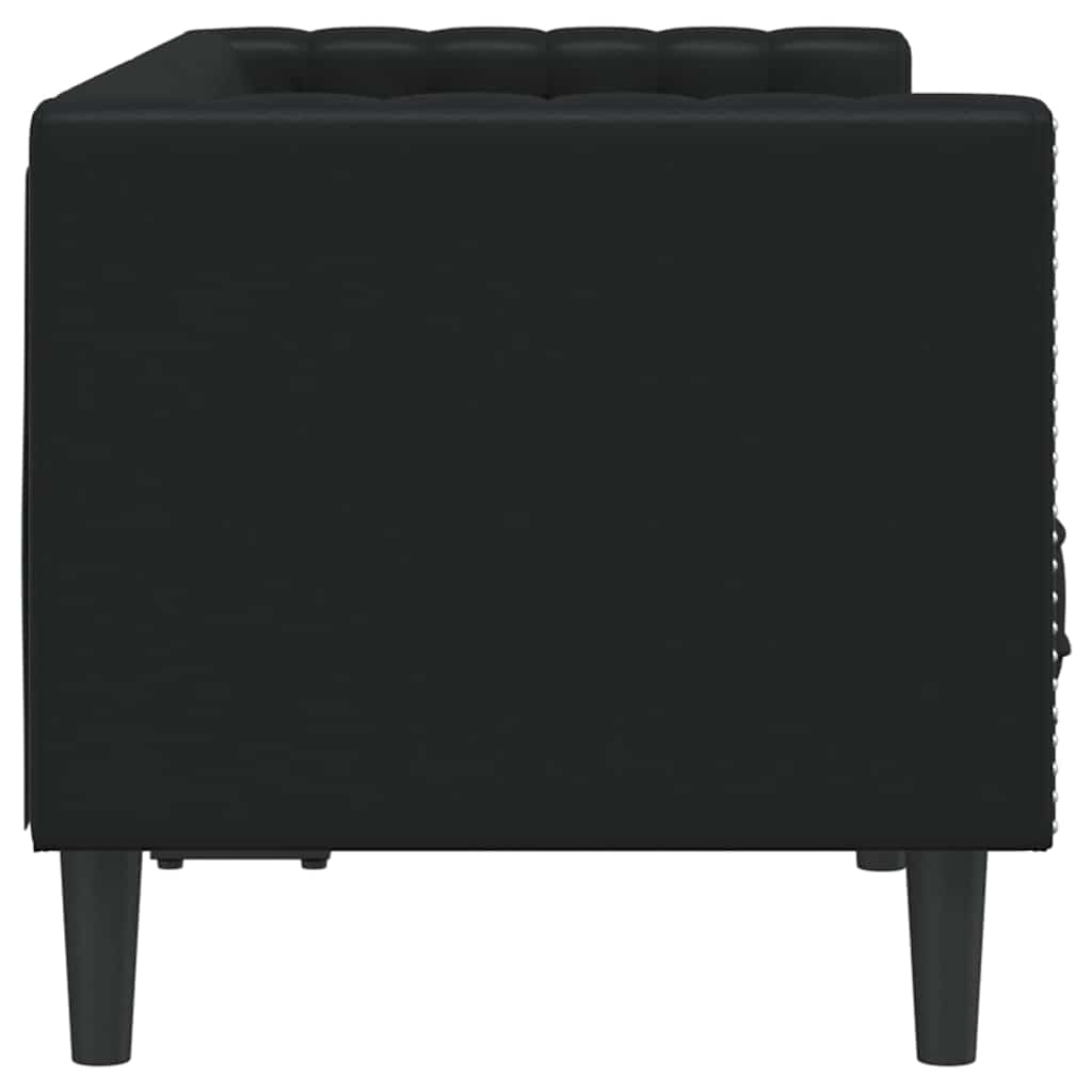 Canapea Chesterfield Argyle Negru 174 x 74.5 x 70.5 cm GartenMobel Dekor