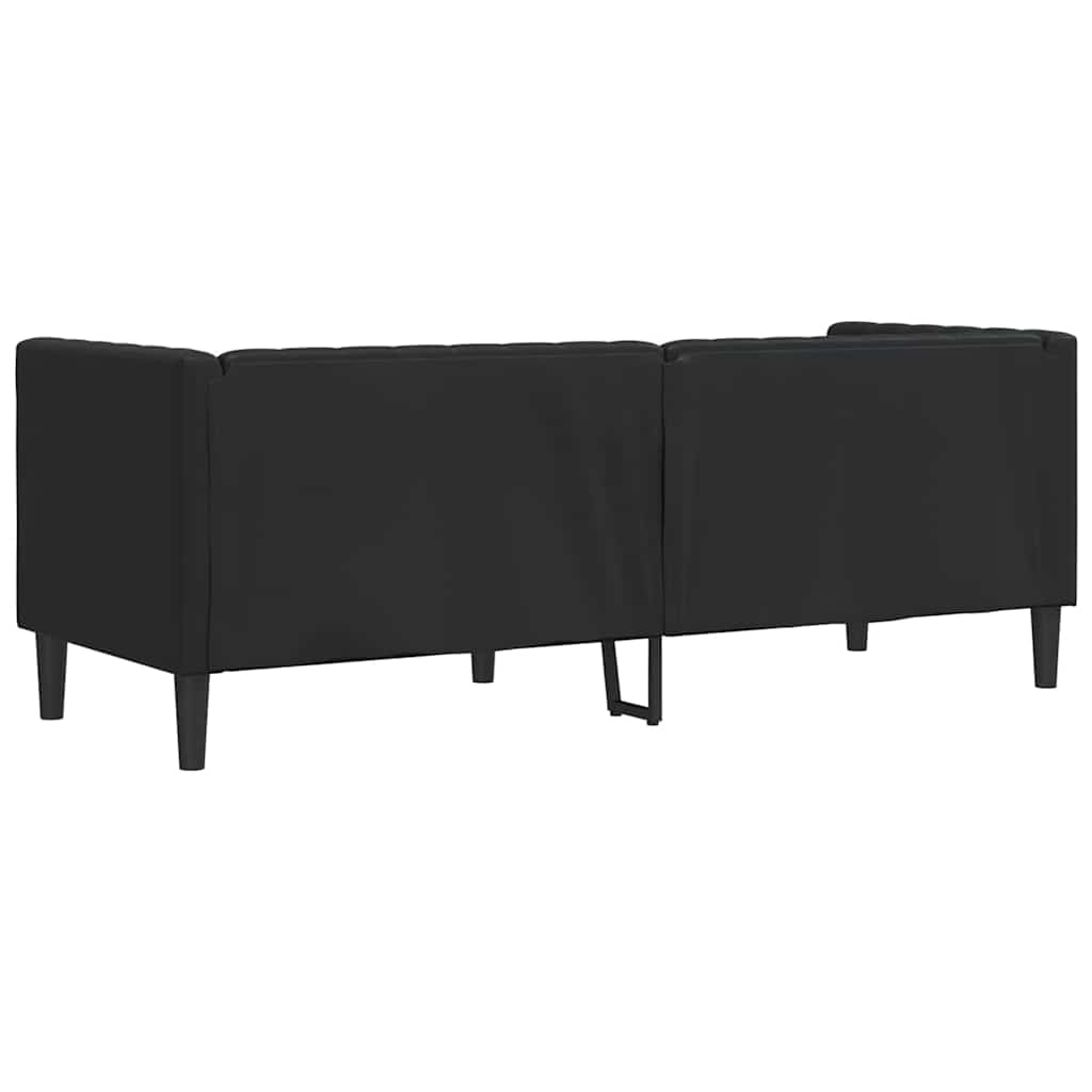 Canapea Chesterfield Argyle Negru 194 x 74.5 x 70.5 cm GartenMobel Dekor