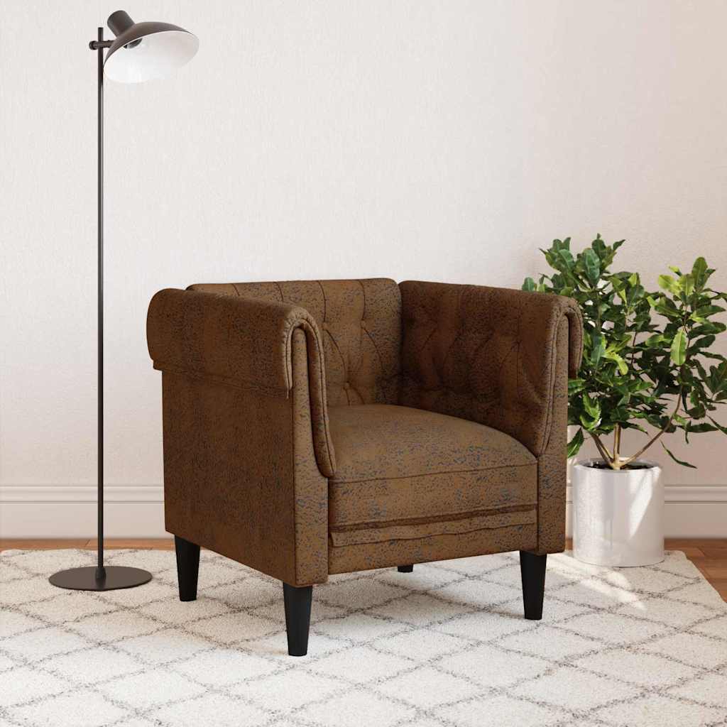Scaun canapea Chesterfield Argyle Maro 78.5 x 74.5 x 74.5 cm GartenMobel Dekor