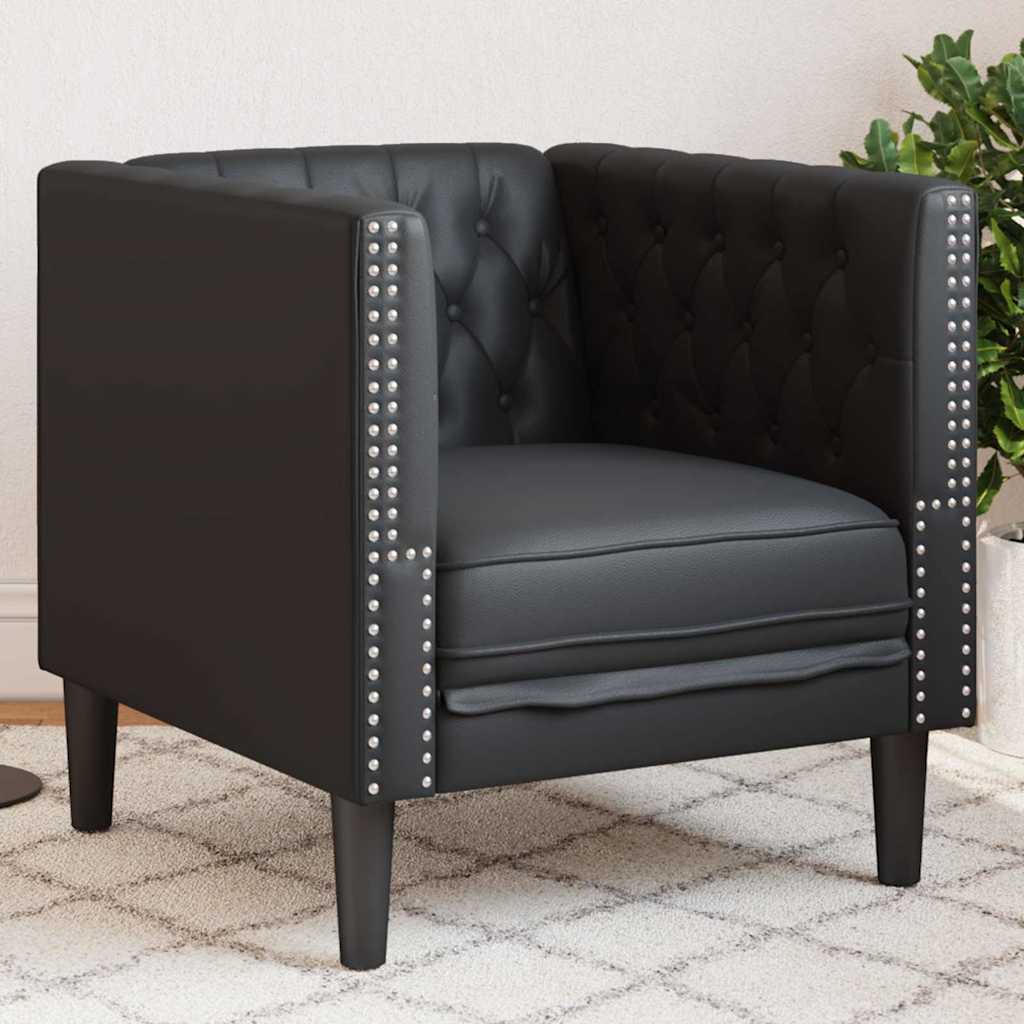 Scaun canapea Chesterfield Argyle Negru 71 x 74.5 x 70.5 cm GartenMobel Dekor